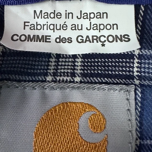 Carhartt Junya Watanabe Comme des Garçons Mens Blue Reflector Work Jacket Size M